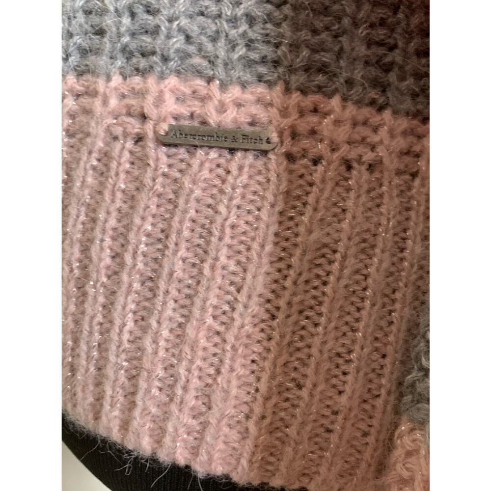 Abercrombie & Fitch Colorful Stripe Fuzzy Knit Sw… - image 6